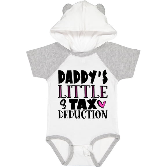 Inktastic Daddy's Little Tax Deduction Pink Hearts Boys or Girls Baby Bodysuit