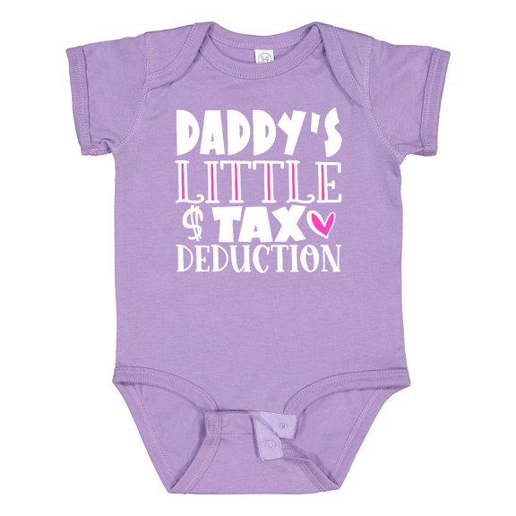 Inktastic Daddy's Little Tax Deduction Pink Hearts Boys or Girls Baby Bodysuit