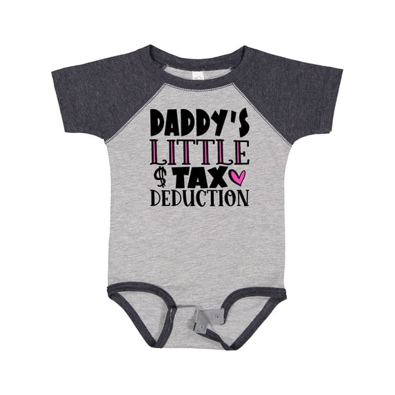 Inktastic Daddy's Little Tax Deduction Pink Hearts Boys or Girls Baby Bodysuit