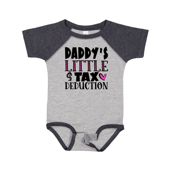Inktastic Daddy's Little Tax Deduction Pink Hearts Boys or Girls Baby Bodysuit