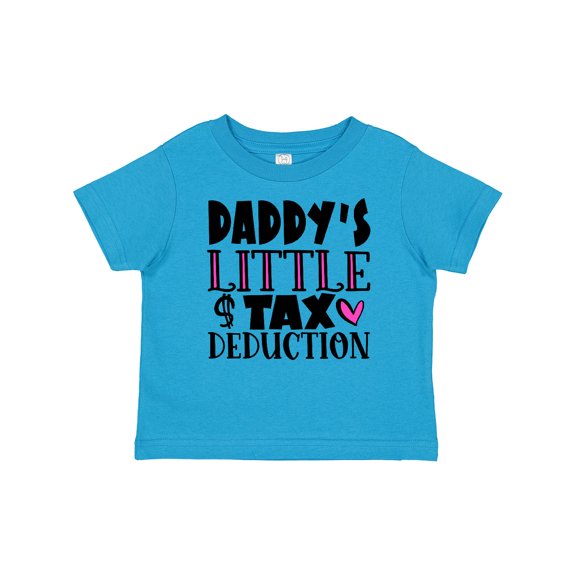 Inktastic Daddy's Little Tax Deduction Pink Hearts Boys or Girls Baby T-Shirt