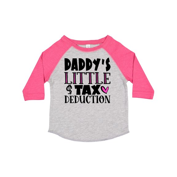 Inktastic Daddy's Little Tax Deduction Pink Hearts Boys or Girls Toddler T-Shirt