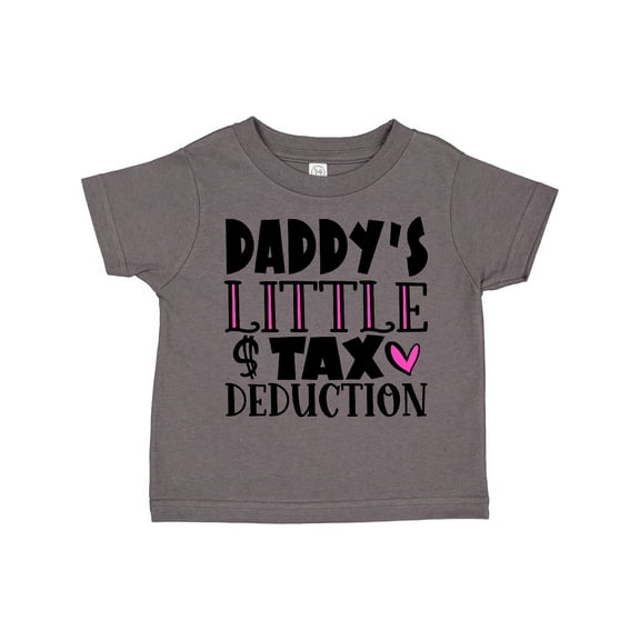 Inktastic Daddy's Little Tax Deduction Pink Hearts Boys or Girls Toddler T-Shirt