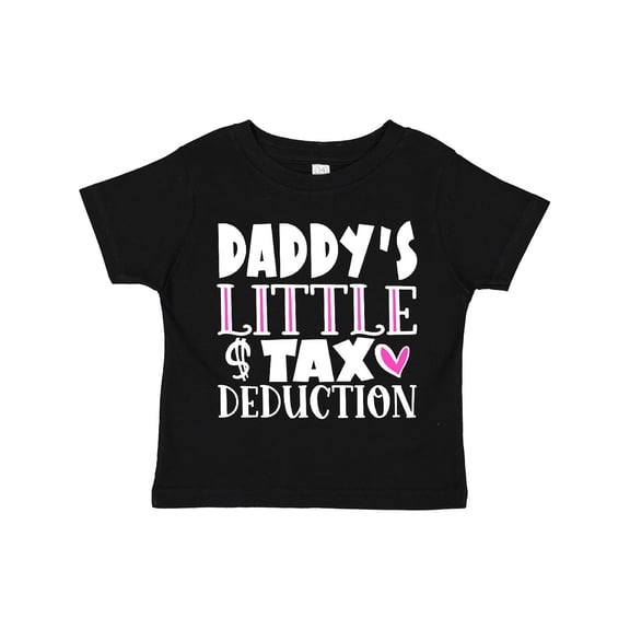 Inktastic Daddy's Little Tax Deduction Pink Hearts Boys or Girls Toddler T-Shirt