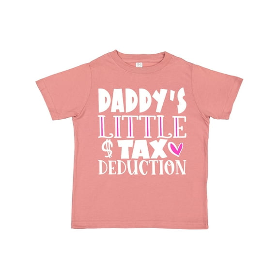 Inktastic Daddy's Little Tax Deduction Pink Hearts Boys or Girls Toddler T-Shirt