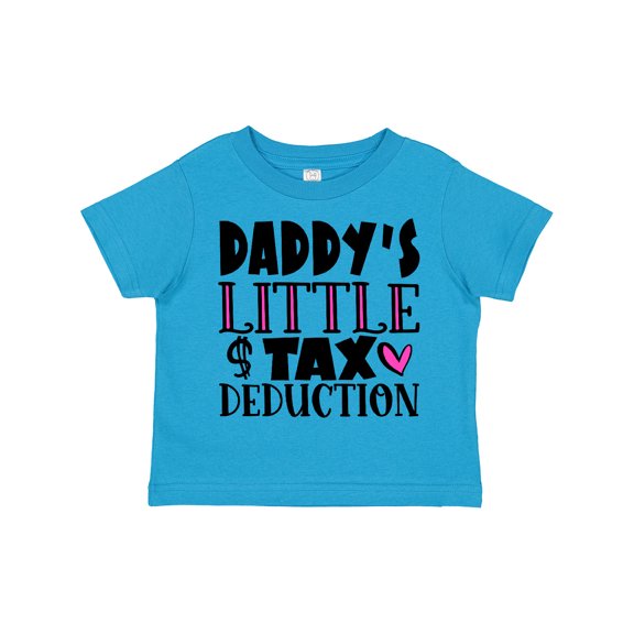 Inktastic Daddy's Little Tax Deduction Pink Hearts Boys or Girls Toddler T-Shirt
