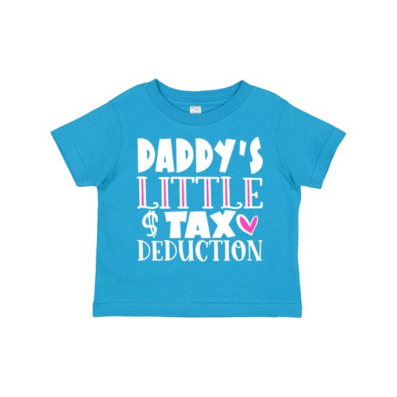 Inktastic Daddy's Little Tax Deduction Pink Hearts Boys or Girls Toddler T-Shirt