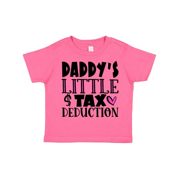 Inktastic Daddy's Little Tax Deduction Pink Hearts Boys or Girls Toddler T-Shirt