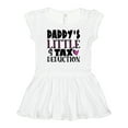thumbnail image 1 of Inktastic Daddy's Little Tax Deduction Pink Hearts Girls Baby Dress, 1 of 5