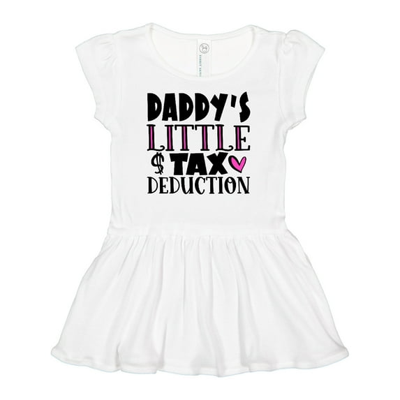 Inktastic Daddy's Little Tax Deduction Pink Hearts Girls Baby Dress
