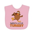 thumbnail image 1 of Inktastic Daddy's Little Turkey Boys or Girls Baby Bib, 1 of 4