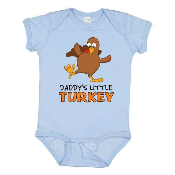 Inktastic Daddy's Little Turkey Boys or Girls Baby Bodysuit