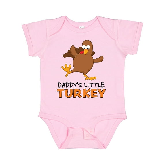 Inktastic Daddy's Little Turkey Boys or Girls Baby Bodysuit