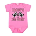 thumbnail image 1 of Inktastic Daddy's Pit Crew Design with Checkered Flags Girls Baby Bodysuit, 1 of 5