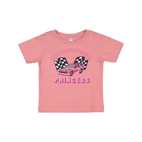 Inktastic Daddy's Racing Princess Pink Race Car Boys or Girls Baby T-Shirt