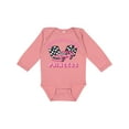 thumbnail image 1 of Inktastic Daddy's Racing Princess Pink Race Car Boys or Girls Long Sleeve Baby Bodysuit, 1 of 5