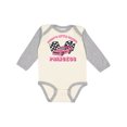 thumbnail image 1 of Inktastic Daddy's Racing Princess Pink Race Car Boys or Girls Long Sleeve Baby Bodysuit, 1 of 5