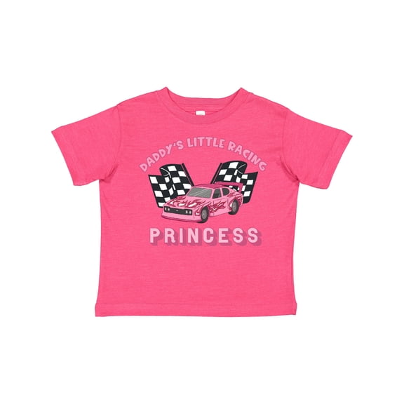 Inktastic Daddy's Racing Princess Pink Race Car Boys or Girls Toddler T-Shirt