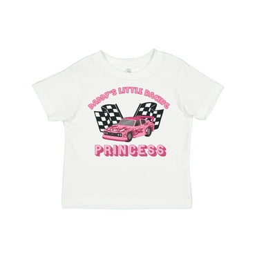 Inktastic Daddy's Racing Princess Pink Race Car Boys or Girls Toddler T-Shirt