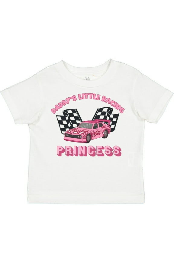 Daddy's Racing Princess Pink Race Car Boys or Girls Toddler T-Shirt