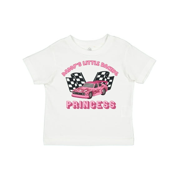 Inktastic Daddy's Racing Princess Pink Race Car Boys or Girls Toddler T-Shirt