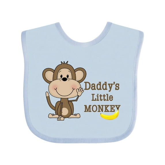 Inktastic Daddy's little Monkey Boys or Girls Baby Bib