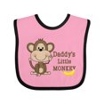 thumbnail image 1 of Inktastic Daddy's little Monkey Boys or Girls Baby Bib, 1 of 4