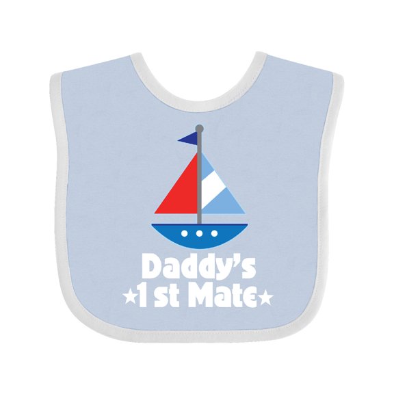 Inktastic Daddys 1st Mate Sailing Sailboat Boys or Girls Baby Bib