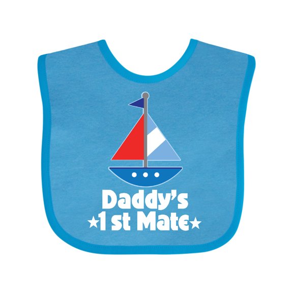 Inktastic Daddys 1st Mate Sailing Sailboat Boys or Girls Baby Bib
