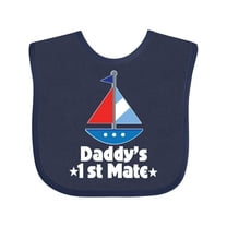Inktastic Daddys 1st Mate Sailing Sailboat Boys or Girls Baby Bib