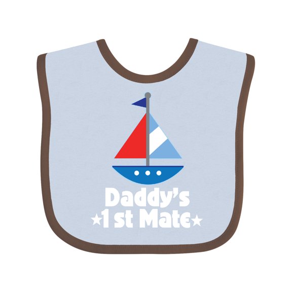 Inktastic Daddys 1st Mate Sailing Sailboat Boys or Girls Baby Bib