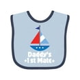 thumbnail image 1 of Inktastic Daddys 1st Mate Sailing Sailboat Boys or Girls Baby Bib, 1 of 4