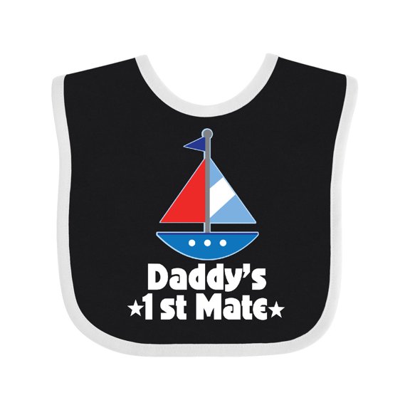 Inktastic Daddys 1st Mate Sailing Sailboat Boys or Girls Baby Bib