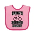 thumbnail image 1 of Inktastic Daddys Biking Buddy Boys or Girls Baby Bib, 1 of 4
