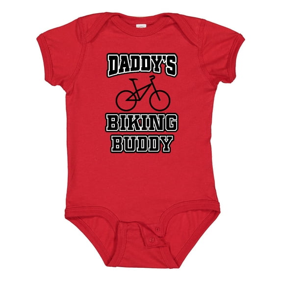Inktastic Daddys Biking Buddy Boys or Girls Baby Bodysuit