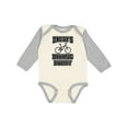 thumbnail image 1 of Inktastic Daddys Biking Buddy Boys or Girls Long Sleeve Baby Bodysuit, 1 of 5