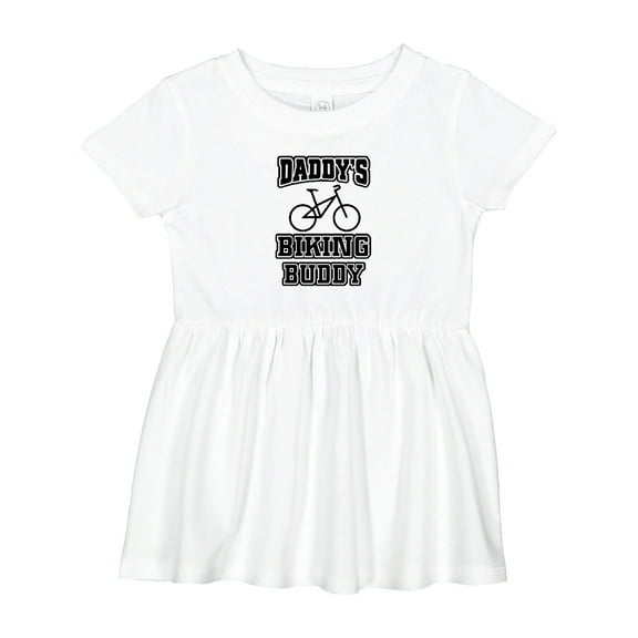 Inktastic Daddys Biking Buddy Girls Baby Dress