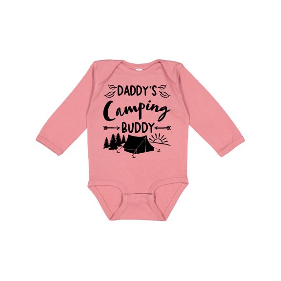 Inktastic Daddys Camping Buddy Boys or Girls Long Sleeve Baby Bodysuit
