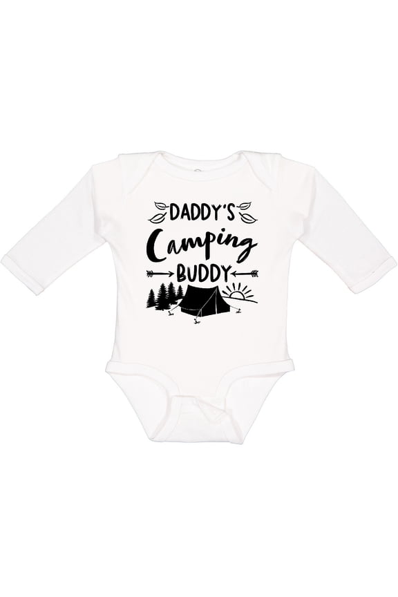 Daddys Camping Buddy Boys or Girls Long Sleeve Baby Bodysuit