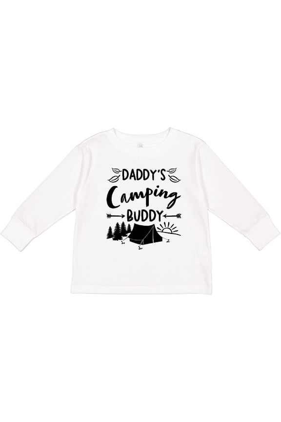 Daddys Camping Buddy Boys or Girls Long Sleeve Toddler T-Shirt