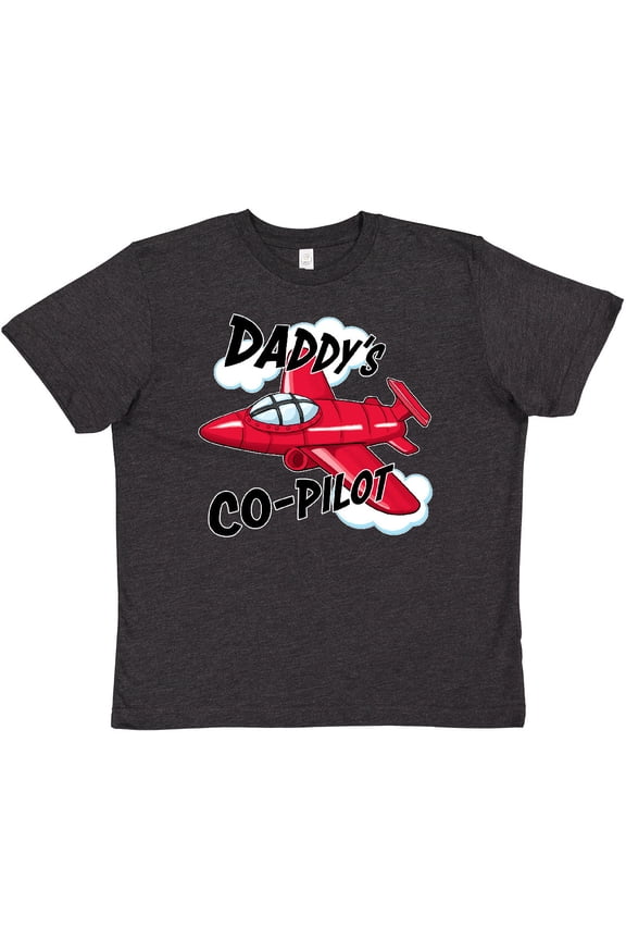 Daddys Co-Pilot for fathers day Youth T-Shirt