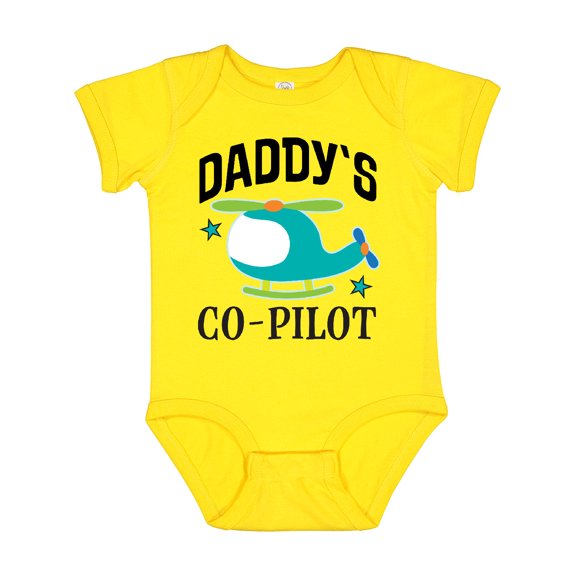 Inktastic Daddys Co-pilot Son Helicopter Boys Baby Bodysuit