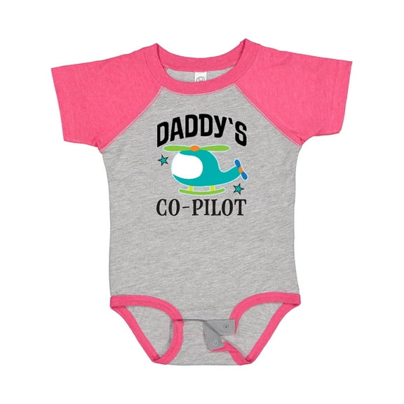 Inktastic Daddys Co-pilot Son Helicopter Boys Baby Bodysuit