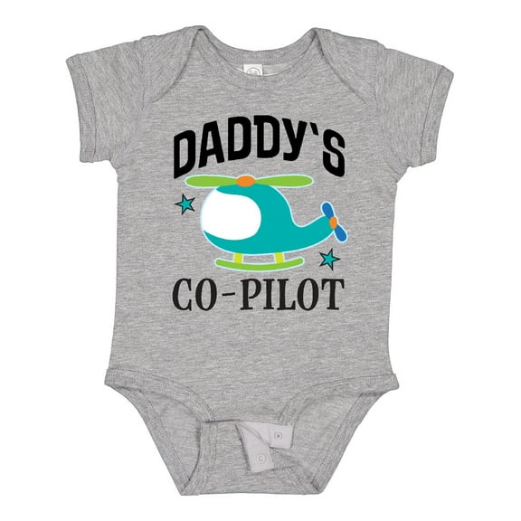 Inktastic Daddys Co-pilot Son Helicopter Boys Baby Bodysuit