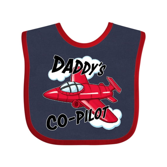 Inktastic Daddys Co-pilot for Fathers Day Boys or Girls Baby Bib