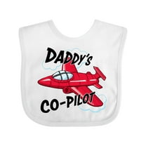 Inktastic Daddys Co-pilot for Fathers Day Boys or Girls Baby Bib