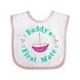 thumbnail image 1 of Inktastic Daddys First Mate (Girl) Girls Baby Bib, 1 of 4