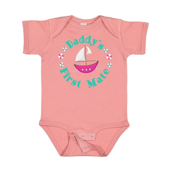 Inktastic Daddys First Mate (girl) Girls Baby Bodysuit
