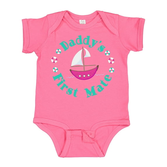 Inktastic Daddys First Mate (girl) Girls Baby Bodysuit