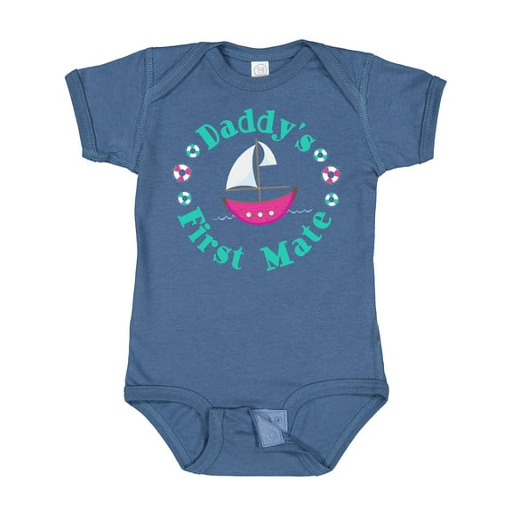 Inktastic Daddys First Mate (girl) Girls Baby Bodysuit
